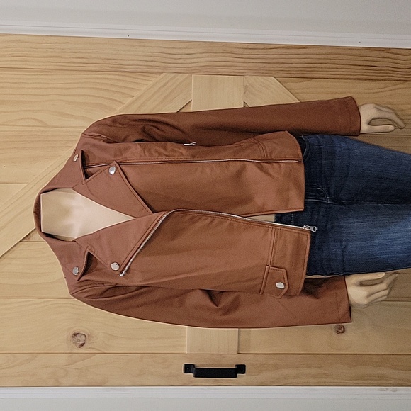 NWT | Vine & Valley Cognac Moto Jacket | Small | READ Description - Picture 6 of 11